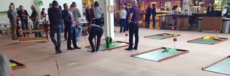 mini golf at staff fun day